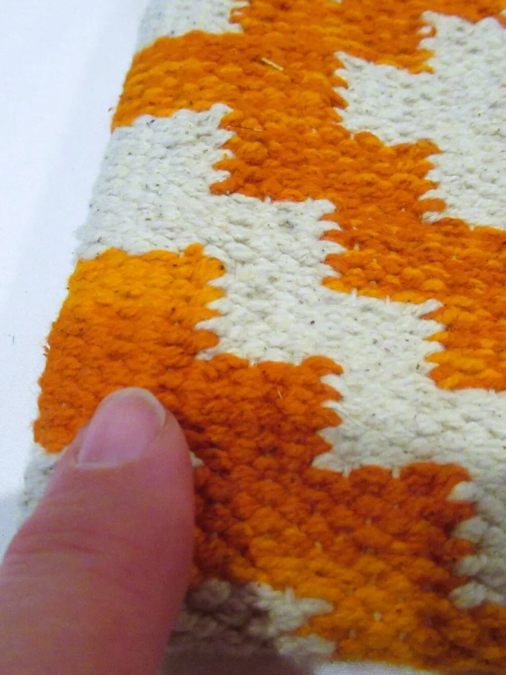 Patricia Nash orange and white wristlet